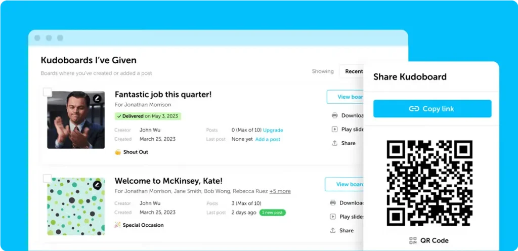 Employee Engagement Software - Kudoboard