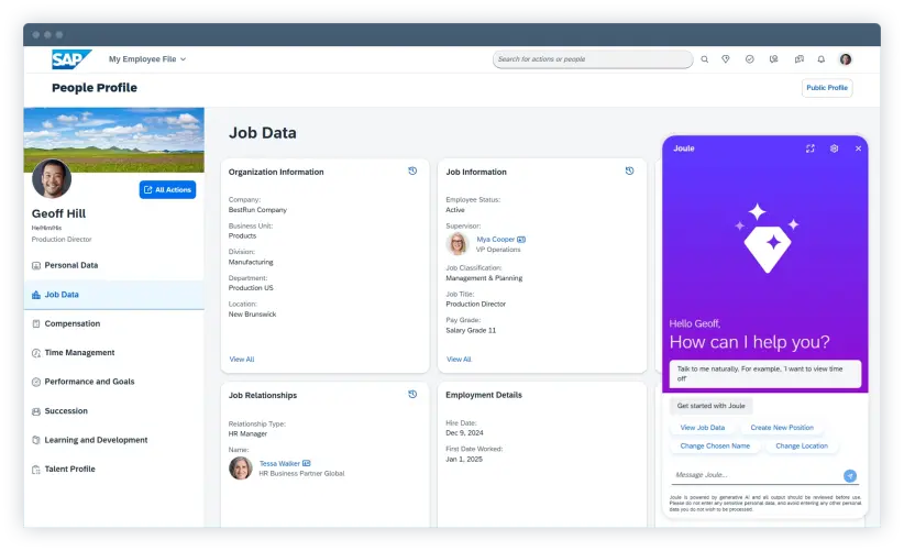 HRIS Application - SAP SuccessFactors