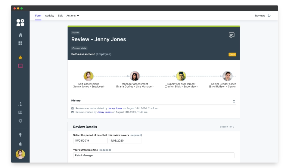 PeopleGoal 360 Degree Feedback Dashboard