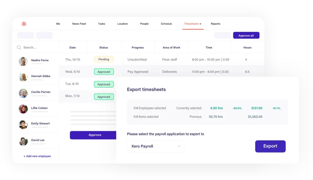 Dashboard Attendance Tracking Software – Deputy